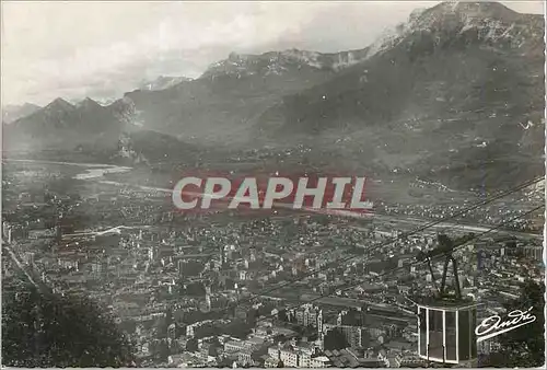 Cartes postales moderne Grenoble Les Belles Alpes Francaises Teleferique de la Bastille La Vallee du Drac et le Mouchero