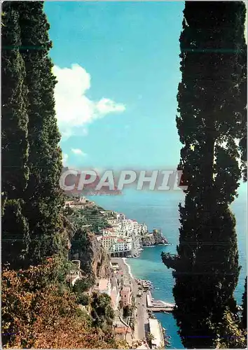 Cartes postales moderne Amalfi Panorama avec Cypres