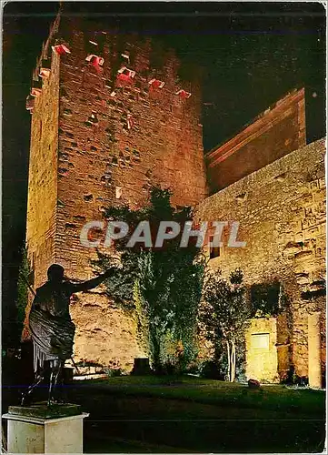Moderne Karte Tarragona Costa Brava Tour de l'Archeveque Nocturne