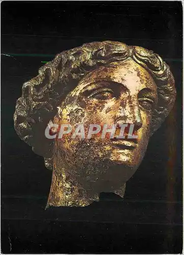 Cartes postales moderne Bath Roman Baths Museum The Gilded Roman Bronze head o Minerva Discovered under Stall Street Bat