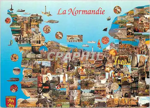 Moderne Karte La Normandie