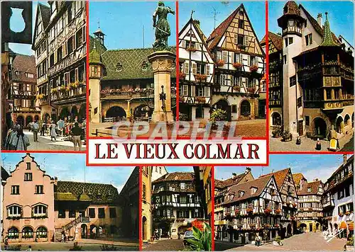 Cartes postales moderne Au Pays des Cigognes Colmar (Haut Rhin) La Rue des Marchants l'Ancienne Douane et la maison Pfis