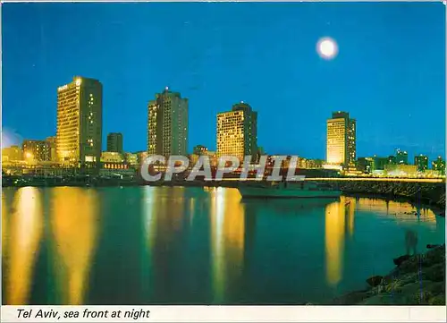 Cartes postales moderne Tel Aviv la Cote la Nuit