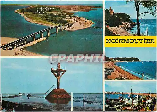 Moderne Karte Ile de Noirmoutier (Vendee) le Pont le Gols la Tour Plantier Bateaux