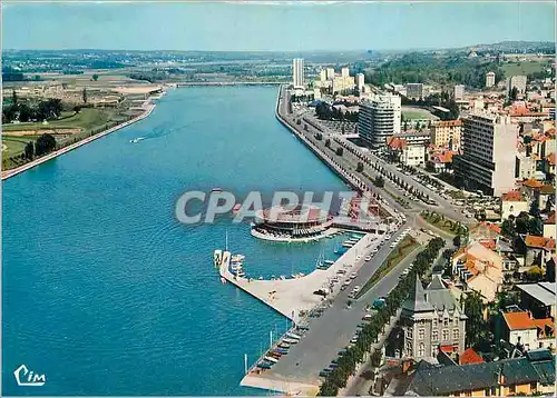 Moderne Karte Vichy (Allier) vue Generale Aerienne Parc Omnisports Lac d'Allier Rotonde