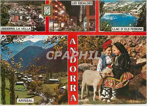 Cartes postales moderne Valls d'Andorra Diferents Aspectes Divers Aspects Andorra la Vella Les Escalades Llac d'Els Pess