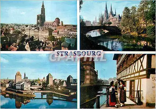 Moderne Karte Souvenir de Strasbourg l'Alsace Pittoresque