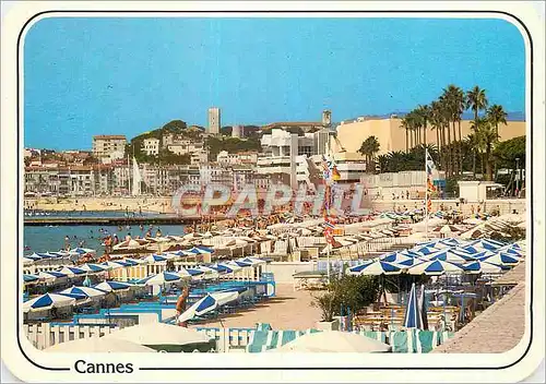 Cartes postales moderne Cannes Reflets de la Cote d'Azur la Plage le Suquet le Palais des Congres et des Festivals