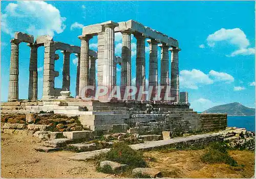 Moderne Karte Sounion le Temple de Poseidon