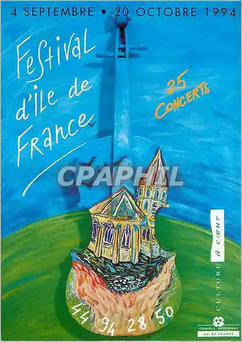 Moderne Karte Festival d'Ile de France 25 Concerts Guitare