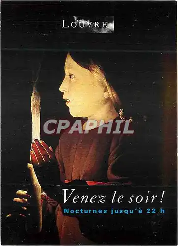 Cartes postales moderne Louvre Venez le Soir Nocturnes Jusqu'a 22h