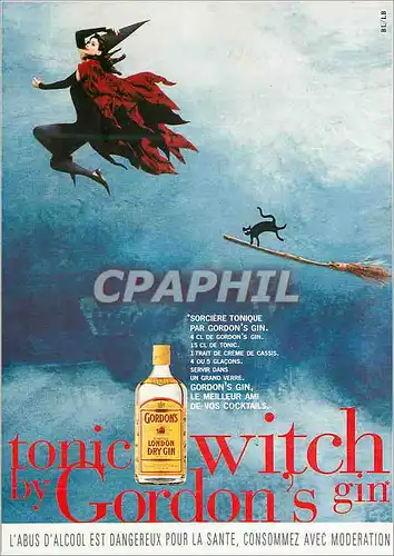 Cartes postales moderne Tonic Witch by Gordon's Gin l'Abus d'Alcool est Dangereux pour la Sante Consommez avec Moderatio