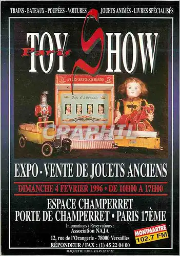 Cartes postales moderne Expo Vente de Jouets Anciens Paris Toy Show Espace Champerret Paris Jouets