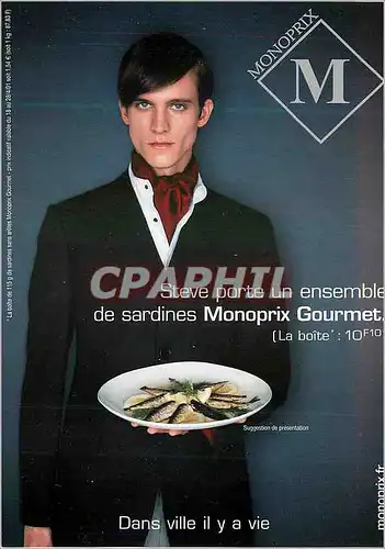 Moderne Karte Steve Porte un Ensemble de Sardines Monoprix Gourmet Dans Ville il y a Vie