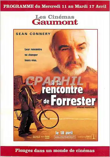 Cartes postales moderne Les Cinemas Gaumont Sean Connery a la Rencontre de Forrester Veloc Cycle