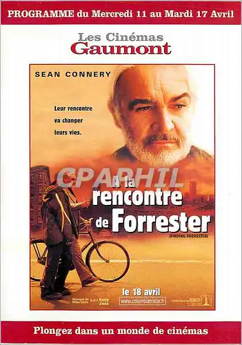 Moderne Karte Les Cinemas Gaumont Sean Connery a la Rencontre de Forrester Veloc Cycle