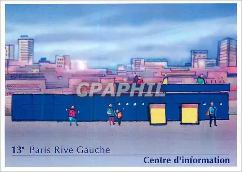 Moderne Karte Centre d'Information 13e Paris Rive Gauche