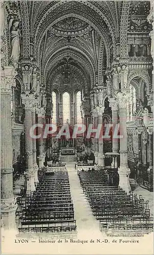 Cartes postales Lyon Interieur de la Basilique de N D de Fourviere