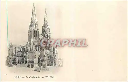 Cartes postales Sees la Cathedrale (carte 1900)