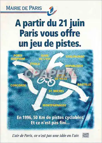 Cartes postales moderne Mairie de Paris a Partir du 21 Juin Paris vous Offre un Jeu de Pistes