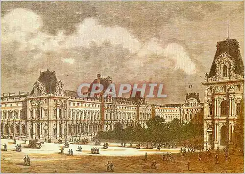 Moderne Karte Paris di Temps Jadis le Louvre