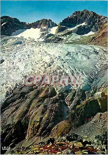 Cartes postales moderne Le Refuge du Glacier Blanc (2550m) et le Glacier Blanc