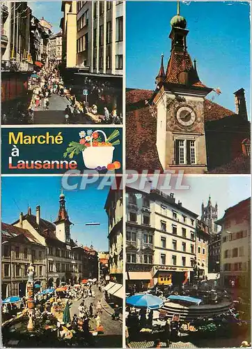 Cartes postales moderne Le Marche a Lausanne
