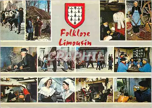 Moderne Karte Folklore Limousin