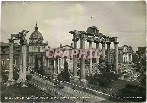 Cartes postales moderne Roma Tempio di Vespasiano Arco di Settimio Severo e Templo di Saturno