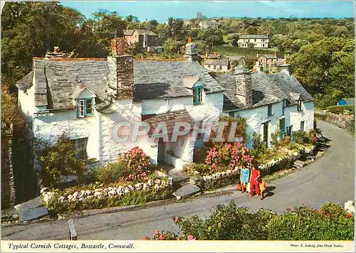 Cartes postales moderne Boscastle Cornwall Typical Cornish Cottages