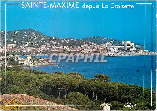 Cartes postales moderne Sainte Maxime sur Mer (Var) la Cote d'Azur Varoise Depuis la Croisette vue sur la Ville et le Po