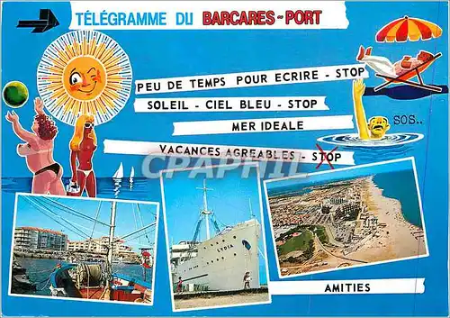 Moderne Karte le Barcares Port Barcares Souvenir