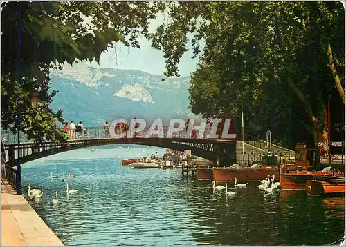 Cartes postales moderne Annecy (Haute Savoie) le Pont des Amours