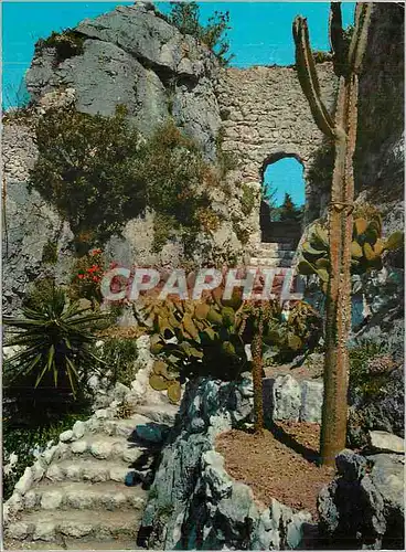 Moderne Karte Eze Cote d'Azur Village le Jardin Exotique