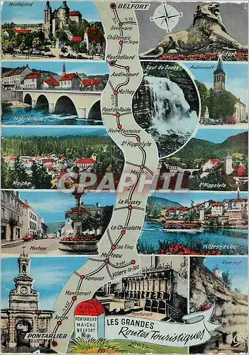 Cartes postales moderne Les Grandes Routes Touristiques de Pontarlier a Belfort