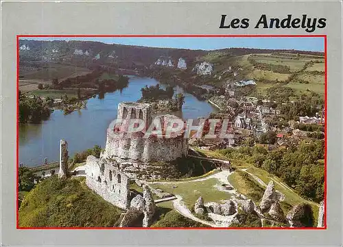 Moderne Karte Les Andelys (Eure) Chateau Gaillard et la Seine