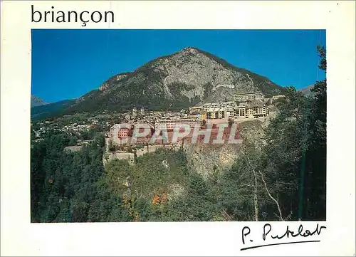 Cartes postales moderne Briancon 1326m Hautes Alpes Briancon Vauban sur son Roc au Fond la Croix de Toulouse (1998m)