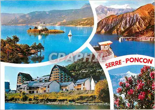 Cartes postales moderne Les Hautes Alpes Lac de Serre Poncon Chapelle St Michel le Belvedere