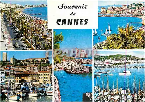 Moderne Karte Souvenir de Cannes