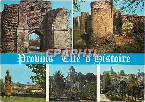 Cartes postales moderne Provins (Seine et Marne) Porte St Jean (12 13e s) les Remparts (12r s)