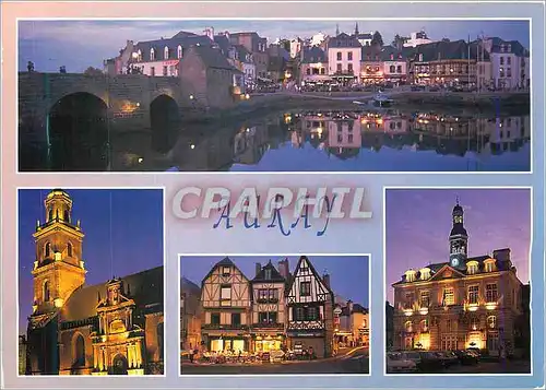 Cartes postales moderne Auray (Morbihan) Alre la Bretagne en Couleur le Port de Saint Goustan l'Eglise Saint Gildas