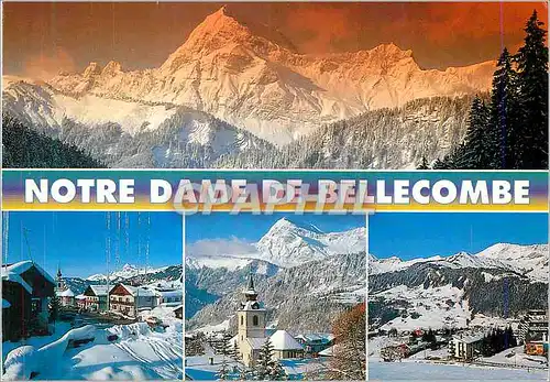 Cartes postales moderne Notre Dame de Bellecombe Altitude 1150m Station du Val d'Arly le Mont Charvin 2407m