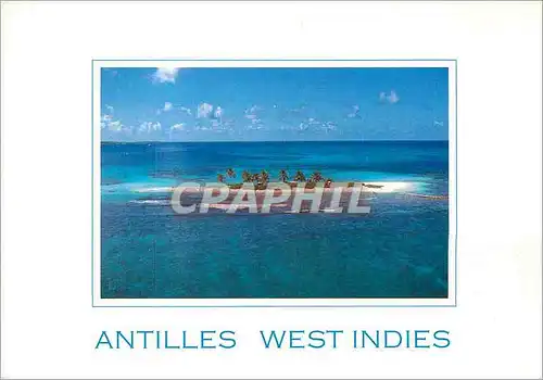 Moderne Karte Antilles Francaises French West Indies Sandy Island