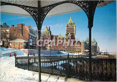 Moderne Karte Quebec Que Le Chateau Frontenac et la Terrasse Dufferin en Hiver