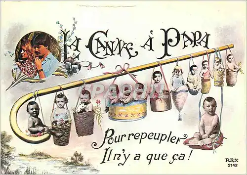 Cartes postales moderne Bebe La Canne a Papa Pour Repeupler Il n'y a que Ca
