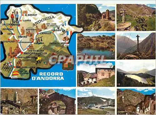 Cartes postales moderne Valls d'Andorra Vues de Canillo et Encamp