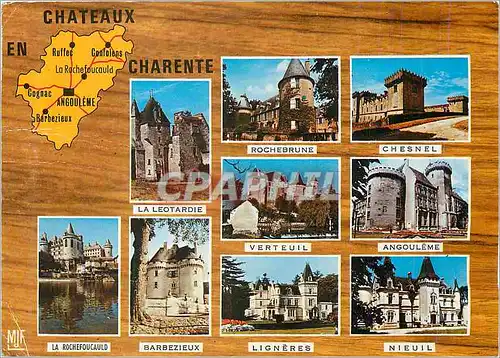 Cartes postales moderne En Charente Les Chateaux La Leotardie La Rochebrune Chesnel Le Verteuil L'Angouleme