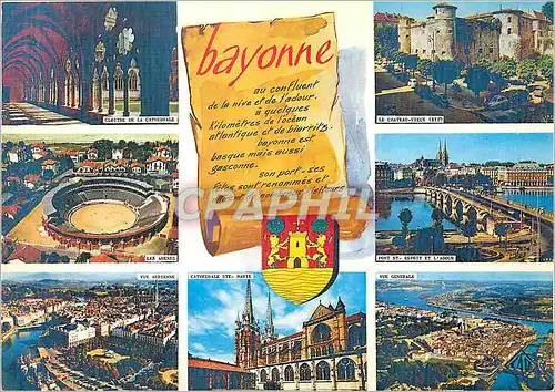 Cartes postales moderne Bayonne au Confluent de la Nive et de l'Adour a Quelques Kilometres de l'Ocean