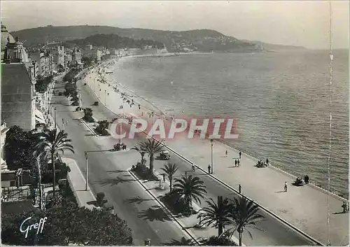 Moderne Karte Nice La Cote D'Azur Vue Generale de la Promenade des Anglais