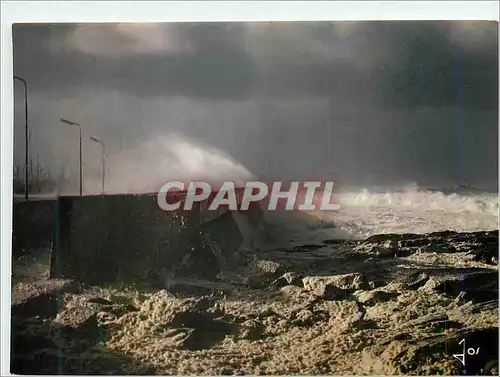 Cartes postales moderne Penmarc'h La Bretagne en Couleurs Tempete au port de Saint Guenole